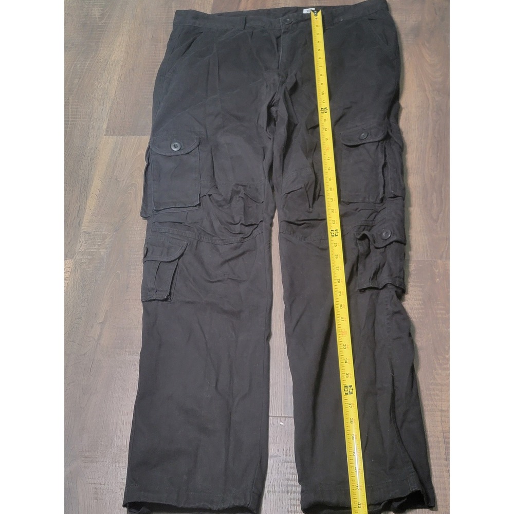 MOSTWAY Black Mens Cargo Pants Size‎ 38 Relaxed Fit Casual Utility